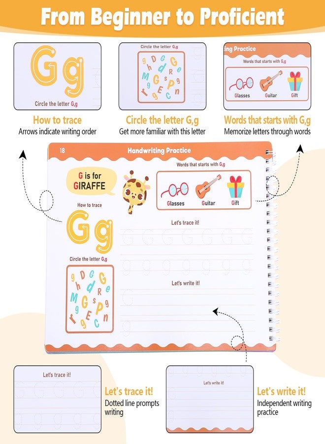 أنشطة تعليمية لمرحلة ما قبل المدرسة من ثبوكسز - كتاب أنشطة للأطفال، كتب تلوين وتتبع تعليمية مبكرة مع تمارين كتابة للأطفال من سن 3 إلى 5 سنوات، مواد دراسية عن التوحد، هدايا أعياد الميلاد - Image 4